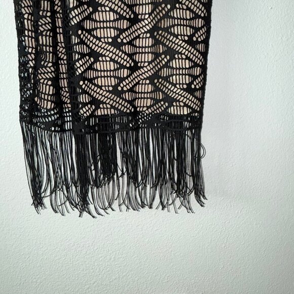 Emerald Sundae Little Black Dress Has Cutouts & Fringe‎ Fully Lined Size S - Picture 4 of 12